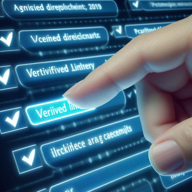 selecting a verified link from a organized directory